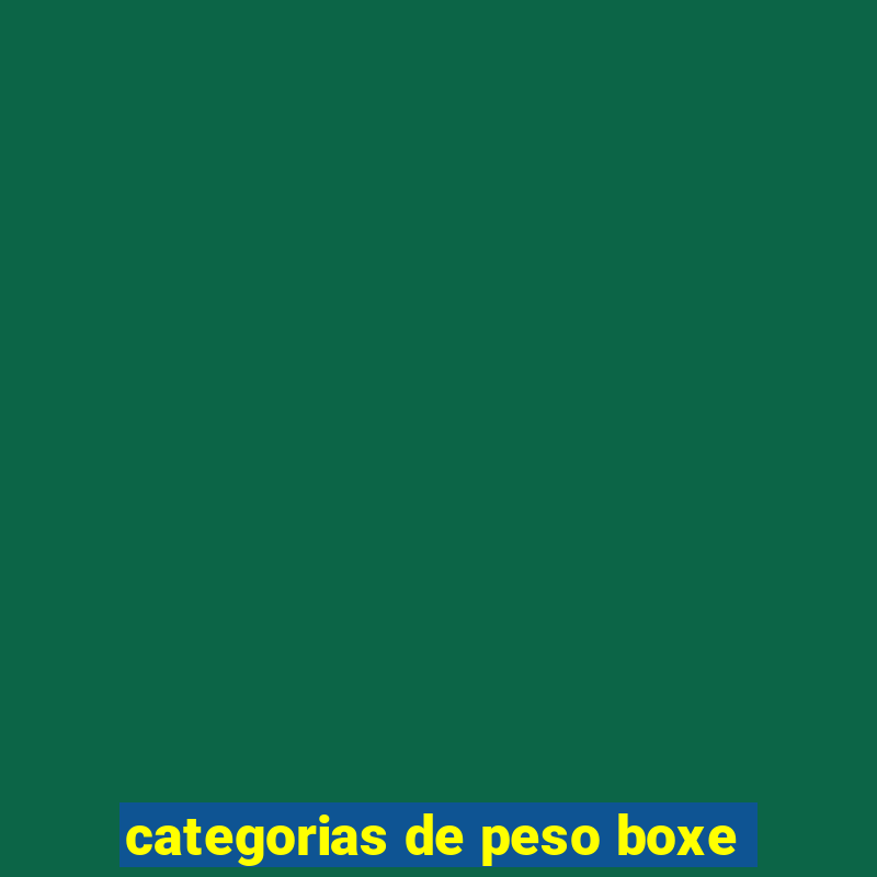 categorias de peso boxe